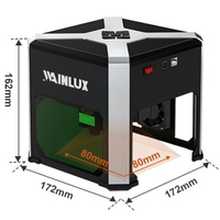 Máquina de Grabado Láser de Diodo Wainlux K6 - Mini Portátil de 3W de Potencia, Mayor Vida Útil para Madera y Cuero