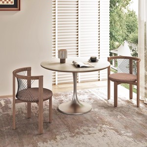Small Medieval <strong>Tulip</strong> Round Dining <strong>Table</strong> for Home for Apartments Designed for Negotiations - Product Image 3