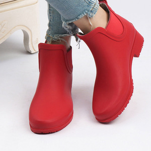 Bottes de pluie pour femmes, élégantes, imperméables, antidérapantes, recyclables, en caoutchouc, pour l'hiver, le printemps, l'été et l'automne - Product Image 4