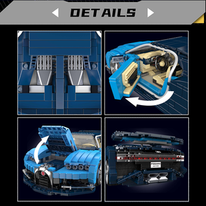 ตัวต่อ Mould <span class=keywords><strong>King</strong></span> 10111 ชุดรถยนต์ 1222 ชิ้น สีน้ำเงิน <span class=keywords><strong>KAI</strong></span>-RONN ซูเปอร์คาร์ ของเล่นเสริมพัฒนาการทางเทคนิค ของขวัญเทศกาล - Product Image 6