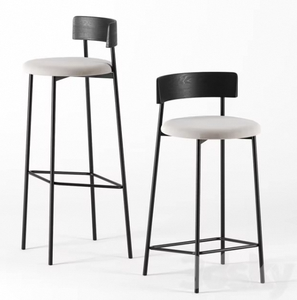 Tabourets <span class=keywords><strong>de</strong></span> <span class=keywords><strong>bar</strong></span> modernes, noirs et blancs, sièges rembourrés confortables pour la cuisine, la salle à manger et la chambre Divers tabourets <span class=keywords><strong>de</strong></span> bonne qualité pour l'extérieur - Product Image 2