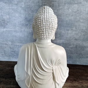 Adornos de Buda de resina de jardín al por mayor estatuas de Buda sentado de resina blanca <span class=keywords><strong>estilo</strong></span> <span class=keywords><strong>Zen</strong></span> decoración del hogar - Product Image 3