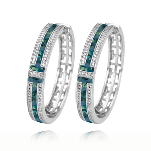Boucles d'oreilles en Zircon cubique pour femmes, en laiton, cuivre, émail, bijoux, accessoires, livraison directe, personnalisées - Product Image 1