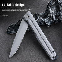 Couteau de survie pliable en acier inoxydable - Lame EDC de 20 cm de longueur totale, qualité industrielle, épaisseur de 2,8 mm, outil de bricolage pour l'extérieur