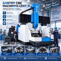 Machine de perçage et de fraisage CNC horizontale à portique, broche motorisée BT50, 3 axes, haute précision, pour le travail de grandes pièces