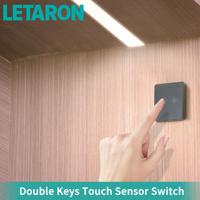 Interrupteur universel sans fil 2,4 GHz rechargeable de 2e génération avec capteur PIR double touche pour éclairage de porte d'armoire, contrôle intelligent de la maison, 5 m