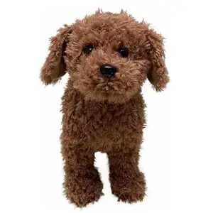 Brinquedo realista para cachorro Poodle, cachorro de estimação realista, cachorrinho fofo, brinquedo de pelúcia personalizado barato, realista, 2024
