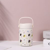 Bouteille d'eau isotherme à double paroi en acier inoxydable 304 ODM pour enfants, avec couvercle rabattable à motif de dessin animé, mignonne, réutilisable pour l'école