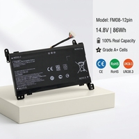 HK-HHT untuk HP Shadow Elf 3 4 Plus FM08 Baterai 12pin 922977-855 HSTNN-LB8A 17-an013tx 17-an010tx TPN-Q195 14.8V 86Wh Pack