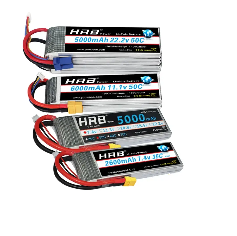 HRB 3S 4S 6S RC Lipo Battery 11.1v 2200mah 2600mah 3300mah 4000mah 5000mah 6000mah 7000mah XT60 Deans plug for RC Car helicopter