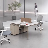 Bureau et chaise de personnel de salon combinaison 2/4/6 personnes panneau de bois moderne meubles créatifs bureau d'ordinateur de bureau