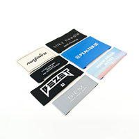 Étiquettes tissées personnalisées avec logo de marque pour vêtements, prix d'usine
