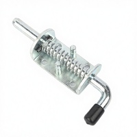 Loquet à barillet à ressort robuste en acier inoxydable pour porte de remorque utilitaire, porte de camion, porte de box à chevaux, avec poignée en caoutchouc