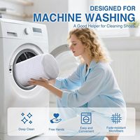 Sac de lavage durable pour chaussures Teletrogy pour lave-linge et sèche-linge, réutilisable, fibres douces, enveloppement à 360°, protège-chaussures ajustables