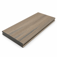 Papan Dek WPC Solid Co-extrusion Anti-Slip Tahan Air Tahan UV Motif Kayu untuk Lantai Luar Ruangan, Taman, Patio, Kolam Renang, Balkon