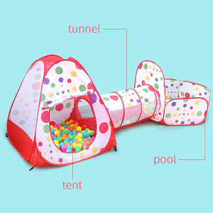Pop Up Pit Palla Bambino Tenda 3 in 1 Tunnel Piscina Non Richiede Montaggio per Bambini Indoor Outdoor Tenda del Gioco casa - Product Image 1