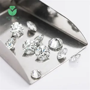 Toptan GIA IGI sertifikası beyaz gerçek CVD Lab Grown Diamond 0.1-1 karat HPHT Lab düzenlendi yuvarlak sentetik gevşek elmas fiyat