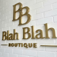 Lettres en acier inoxydable peintes sur mesure, logo 3D non lumineux pour salon de beauté, spa, barbershop, décoration murale de réception