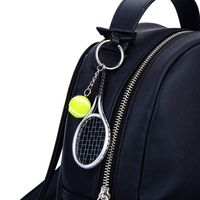 Porte-clés Mini Balle de Tennis en Gros, en Plastique Durable, Souvenir Sportif, Cadeaux Promotionnels pour Couples, Pendentif de Voiture Tendance