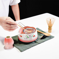 Kit de Cérémonie du Thé Matcha Personnalisable avec Logo Vert Bleu Rose Mignon et Solutions d'Emballage