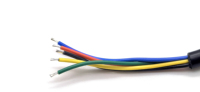 Connecteur de câble femelle étanche avec capuchon anti-poussière et capuchon torsadé, longueur du câble 2,5 mètres, 2464 RVV 0,3*5 conducteurs
