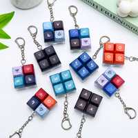 Jouet anti-stress pour clavier, pendentif porte-clés Macaron avec signe du zodiaque, jouet anti-stress astrologique, kit DIY, jouet pour clavier signe des Étoiles Vierge