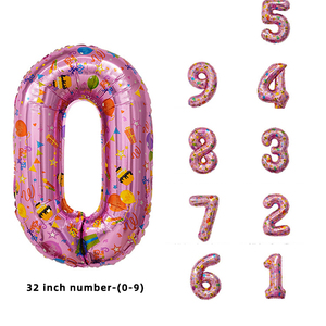 Ballon géant en aluminium de 32 pouces en forme de chiffres 0-9 pour décorations de fête d'anniversaire et de mariage - Product Image 1