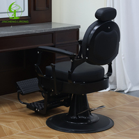 JINCHENG Silla de Pelo con Estructura de Hierro Negro de Titanio, Silla de Peluquería, Gran Oferta, Estilo Europeo Retro Moderno, Salón de Belleza Verde