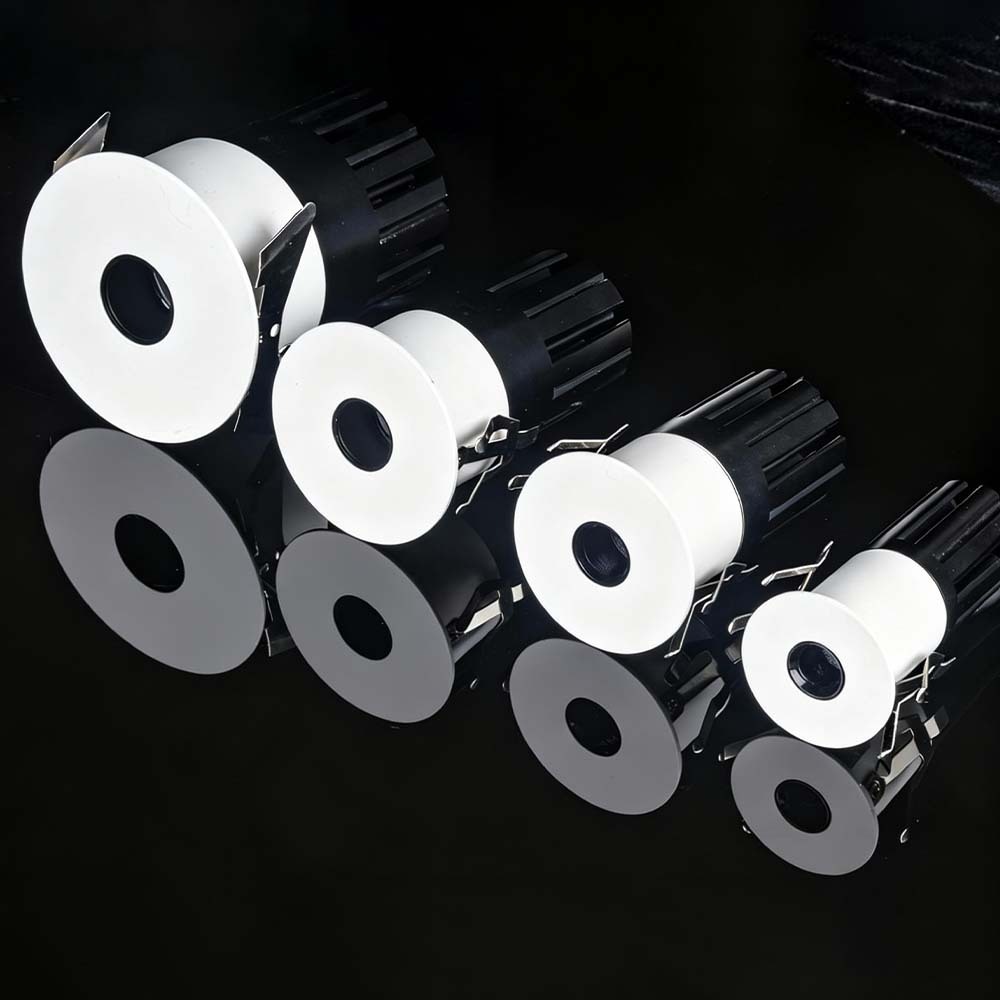 Round Recessed Anti-Glare Downlight Led Multi Power Down Light for Hotel Project Home Mall Shop Lobby Cob Mini Ceiling Down Lamp