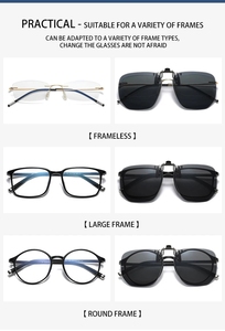 2025 Новые поляризационные солнцезащитные очки, удобные откидные солнцезащитные очки UV400 для увеличения близорукости и дальнозоркости - Product Image 3