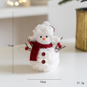 Décoration de Noël, poupée bonhomme de neige en peluche tricotée, ornement de table pour la décoration de Noël, cadeaux pour enfants du Nouvel An - Product Image 5