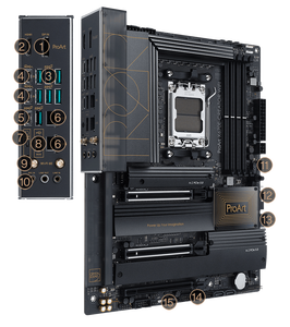 เมนบอร์ด ASUS ProArt X670E-CREATOR WIFI รองรับโปรเซสเซอร์เดสก์ท็อป AMD Ryzen 7000 ซีรีส์ พร้อมชิปเซ็ต AMD <span class=keywords><strong>X670</strong></span> รองรับหน่วยความจำ 128GB - Product Image 2