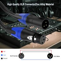 Câble de guitare audio XLR 3 broches mâle à femelle coaxial OEM d'usine pour microphone en direct et connexion de haut-parleur gaine en PVC pour haut-parleur