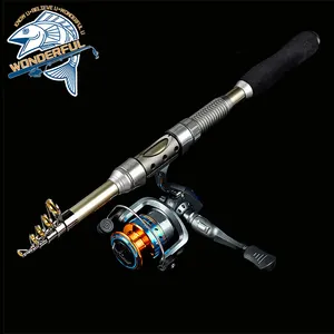 NEW 1.8m-3.6m Fishing Rod Combos Portable Telescopic Spinning Fishing Pole  Reel set for sea Rocky Travel Beginner fishing pesca