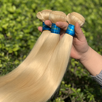 Extensions de cheveux brésiliennes blondes 613 de qualité 12A, lisses comme des baguettes, et extensions de cheveux de qualité supérieure