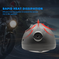 Phare LED de moto 20W à faisceau lointain, mini projecteur rond auxiliaire avant tout-terrain de 5,75 pouces, style populaire