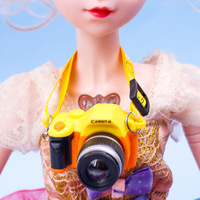 Accessoires de décoration pour maison de poupée : Mini-caméras classiques avec lumière et son, jouets miniatures électriques de simulation pour poupées elfes