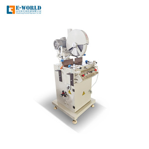 Scie à onglet motorisée EWORLD à tête unique de haute précision 1,1 kW pour la découpe de profilés PVC de fenêtres et de portes - Product Image 1