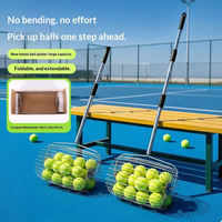 Ramasseur de balles de tennis léger de 1,15 kg, ergonomique, pour soulager le dos, pour l'entraînement