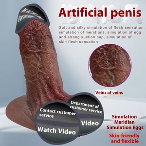 Châu Âu Mỹ nam mô hình dildo Vibrator dày Silicone lỏng mô phỏng Nữ Dương Vật người lớn quan hệ tình dục sản phẩm cho thủ dâm - Product Image 3