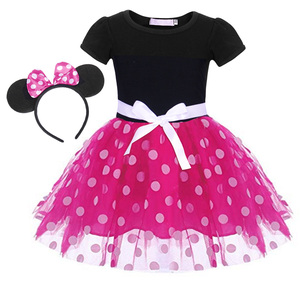 Vestito da <span class=keywords><strong>Minnie</strong></span> per ragazze con fascia a pois Tutu costumi da <span class=keywords><strong>abito</strong></span> per bambini festa di compleanno abiti Cosplay di carnevale di Halloween - Product Image 3