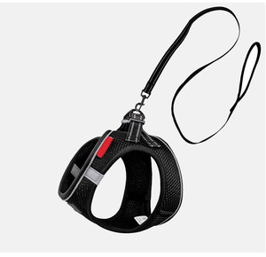 Fishprincess調整可能犬用ハーネスベストウォーキング反射紫ファッションシンプルメッシュ生地ペットハーネスセット - Product Image 1