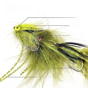 Nuevas Moscas Articuladas de Goma con Patas de 11cm y Flash 2.4g, Tipo Circus Peanut Streamer, Atractivas para Pesca de Lubina, Salmón y Trucha en Lago - Product Image 4