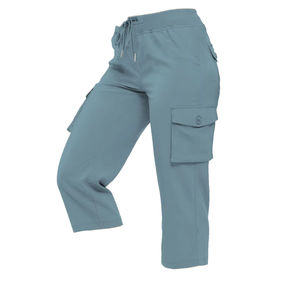 Pantalon cargo pour femme, taille haute élastique, coupe ample, devant plat, jambes droites, en lin, grande taille, style hip-hop, nouvelle mode, hiver - Product Image 2