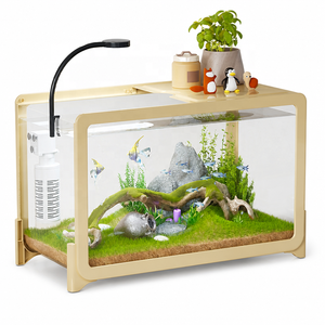 <span class=keywords><strong>Acquario</strong></span> da Tavolo Creativo per Pesci e Tartarughe con Design <span class=keywords><strong>in</strong></span> Vetro Trasparente, Reptizoo Pronto per la Spedizione, <span class=keywords><strong>Acquario</strong></span> Paesaggistico - Product Image 3