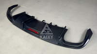 Diffuseur arrière en fibre de carbone KXY KB Style avec lumières LED Audi A5 S5 B8.5 Lèvre de pare-chocs arrière 2012-2016