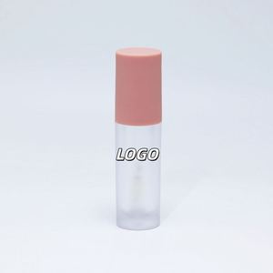 Wholesale Cute 3ml <b>Mini</b> Pink Clear Frosted Round Empty Lip Gloss Tint Wand Tube Cosmetic Lipgloss Tubes Bottle Containers - Product Image 1
