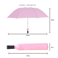 Parapluie pliant publicitaire personnalisé avec logo d'entreprise, forme Paraguay, impression manuelle, idéal pour cadeaux et promotion, vente en gros