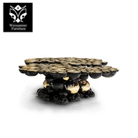 Table centrale en acier inoxydable de luxe personnalisée bulle unique pour salon moderne café unique personnalisé meubles de maison
