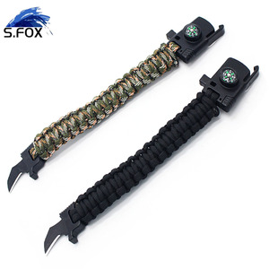 Pulsera de Supervivencia de Paracord 550 con Brújula y Cuchillo, Venta al por Mayor de Fábrica, Envío Directo - Product Image 1